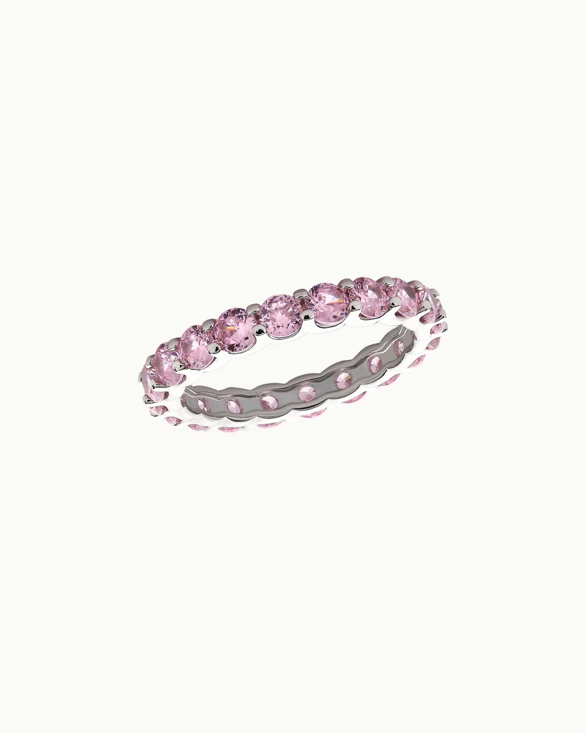 Grace Eternity Ring in Silver - Rose