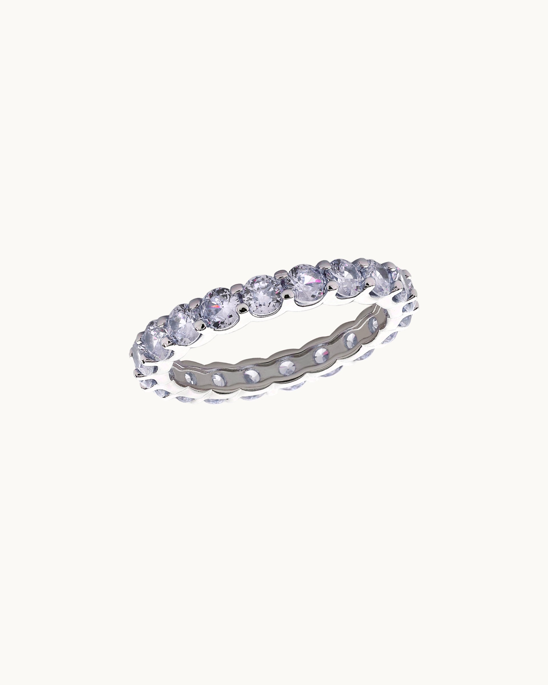 Grace Eternity Ring in Silver - Alexandrite