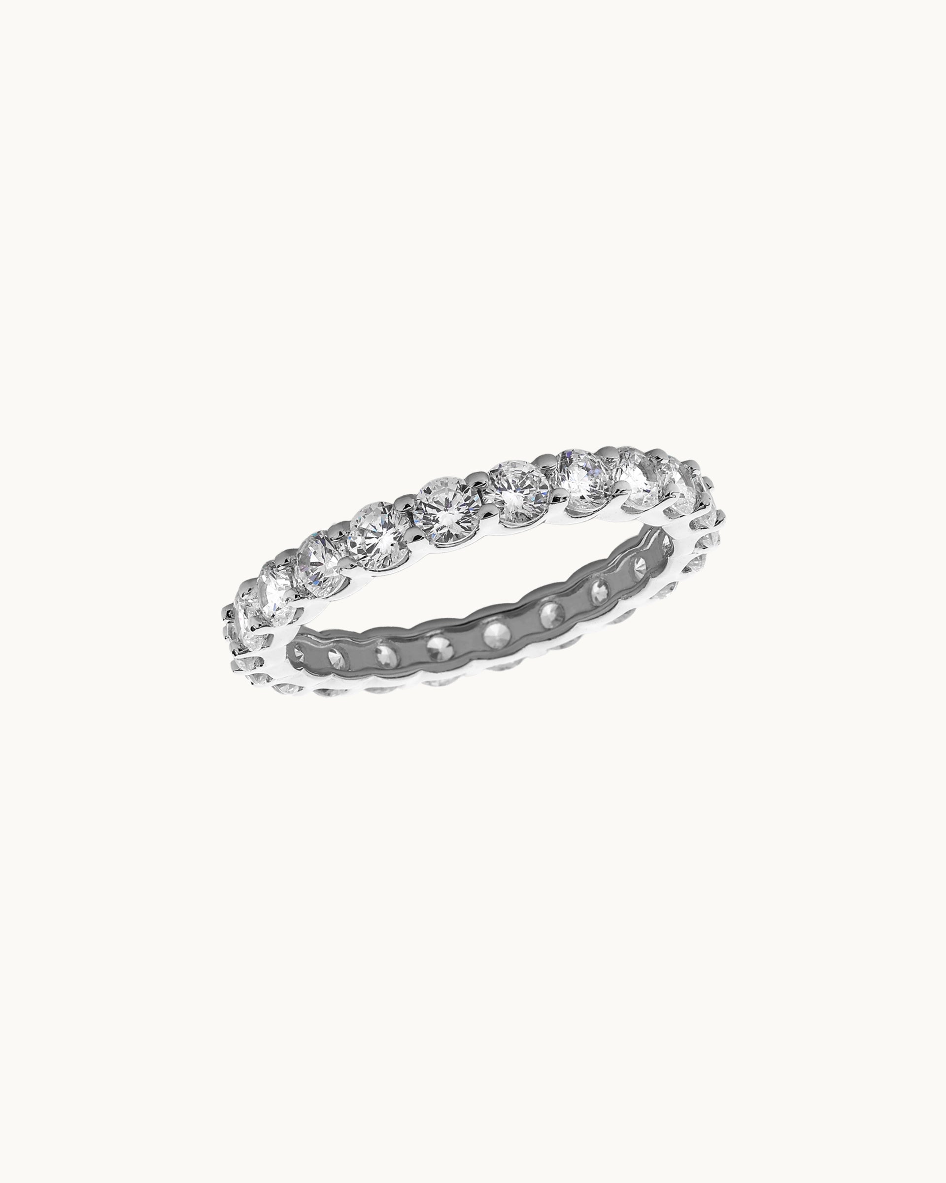 Grace Eternity Ring in Silver - Diamond