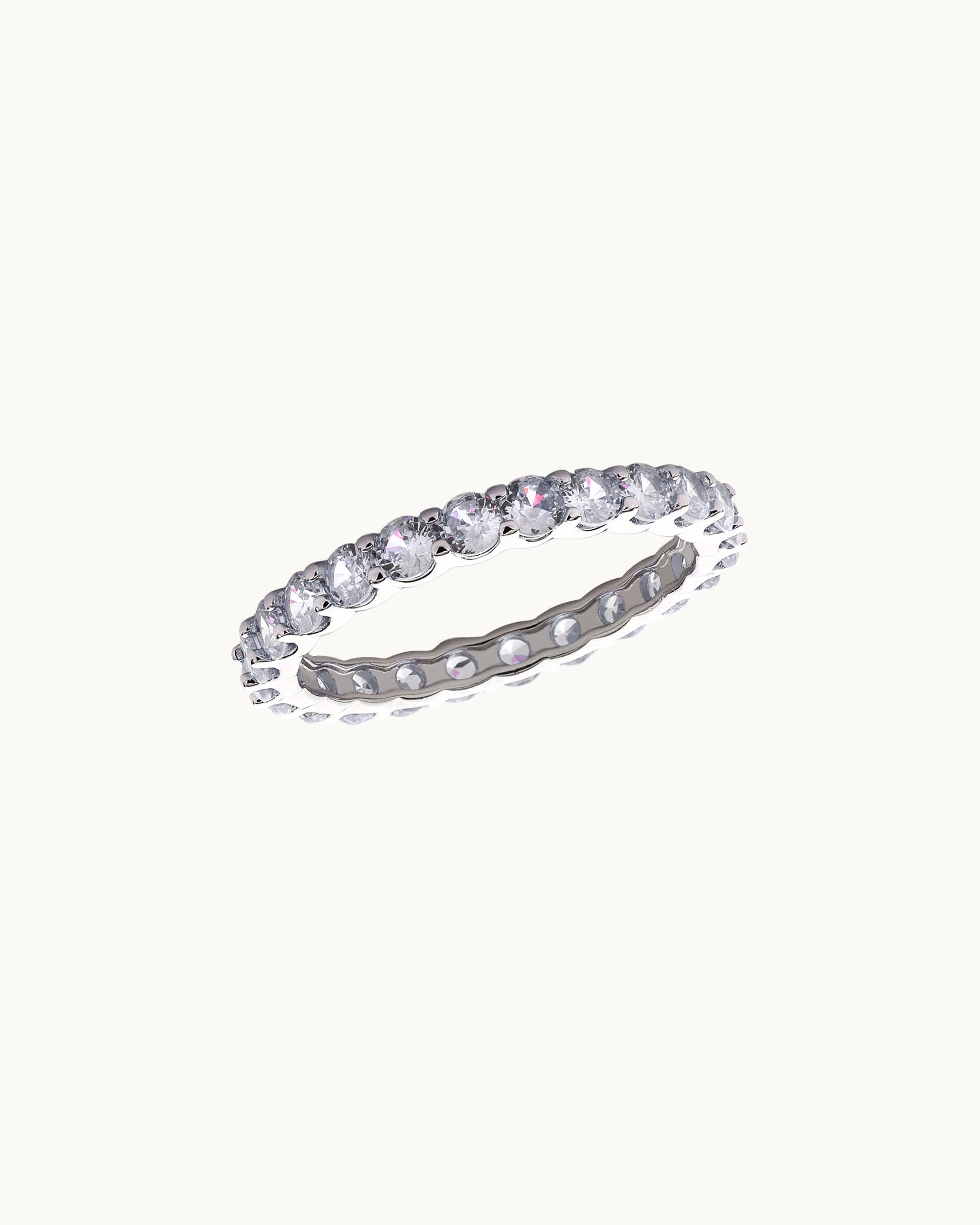 Celestine Eternity Ring in Silver - Alexandrite