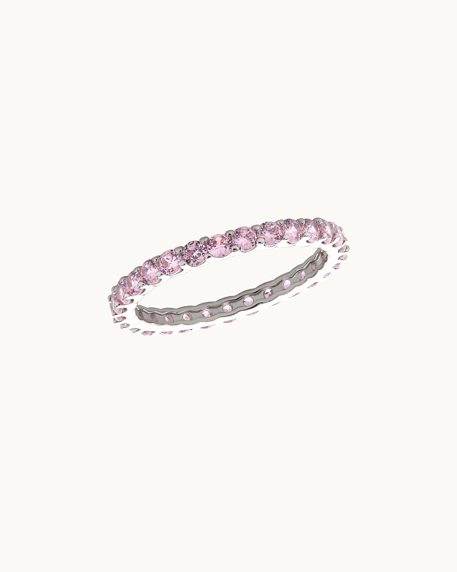 Moxie Eternity Ring in Silver - Rose
