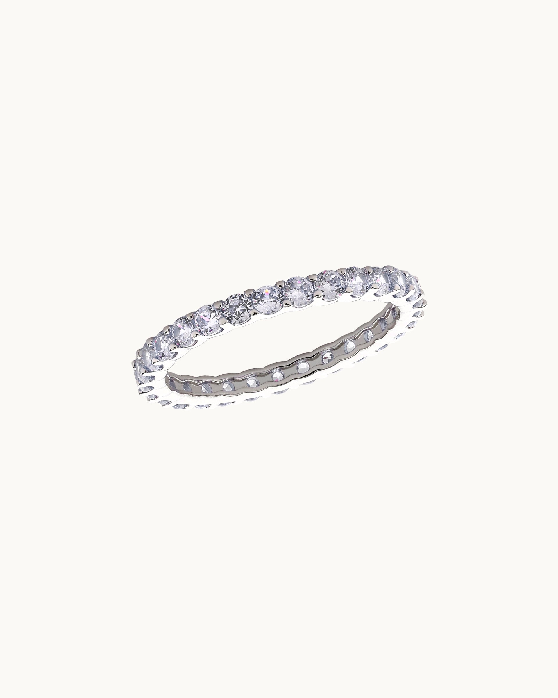 Moxie Eternity Ring in Silver - Alexandrite