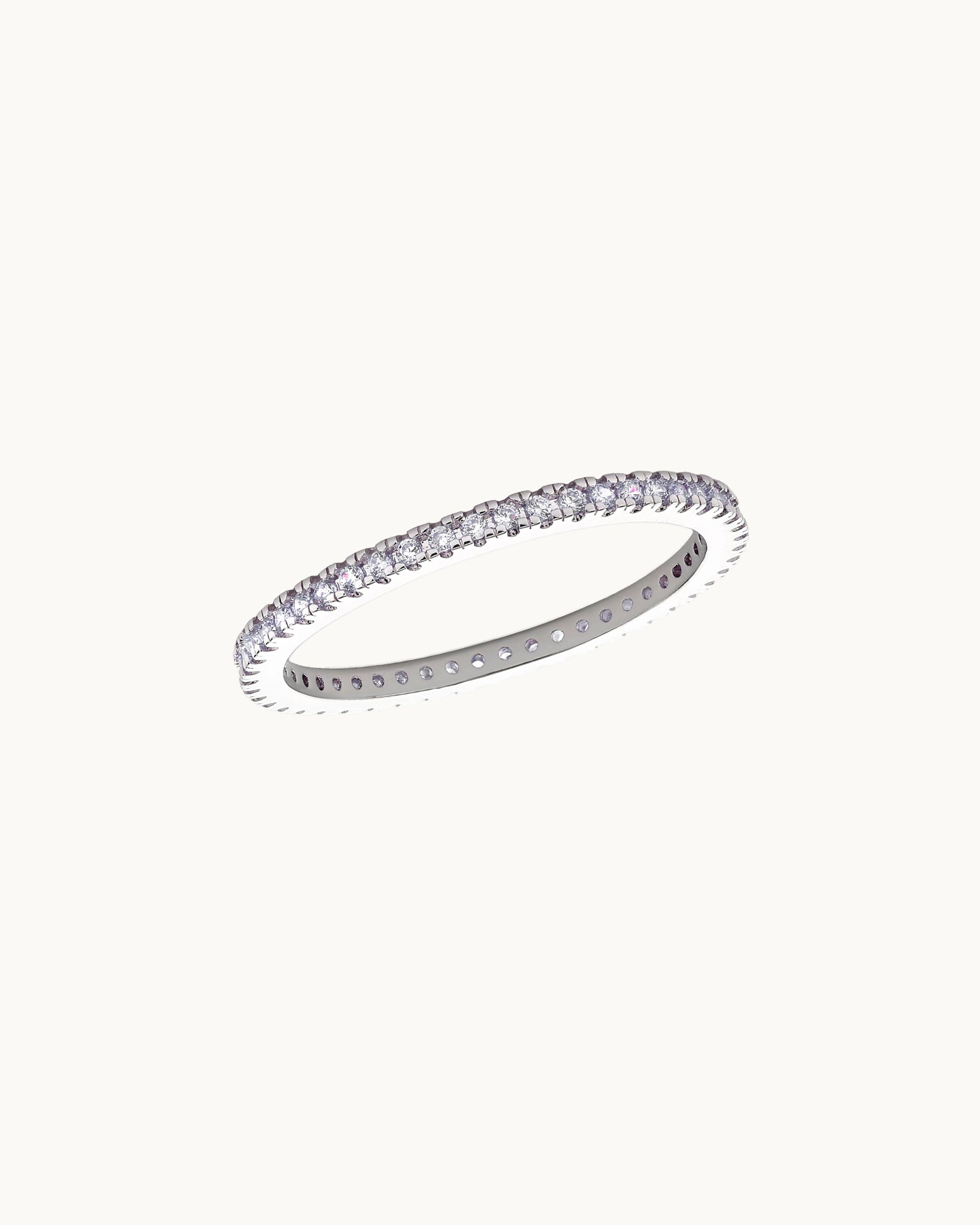 Rica Eternity Ring in Silver - Alexandrite