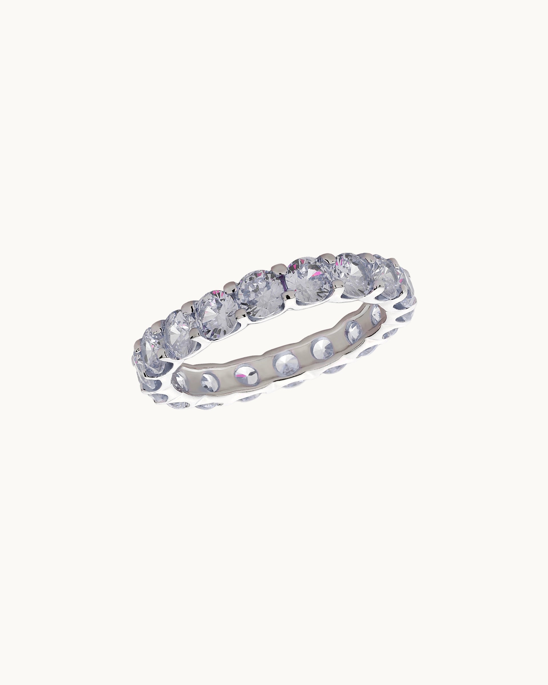 Alexis Eternity Ring in Silver - Alexandrite