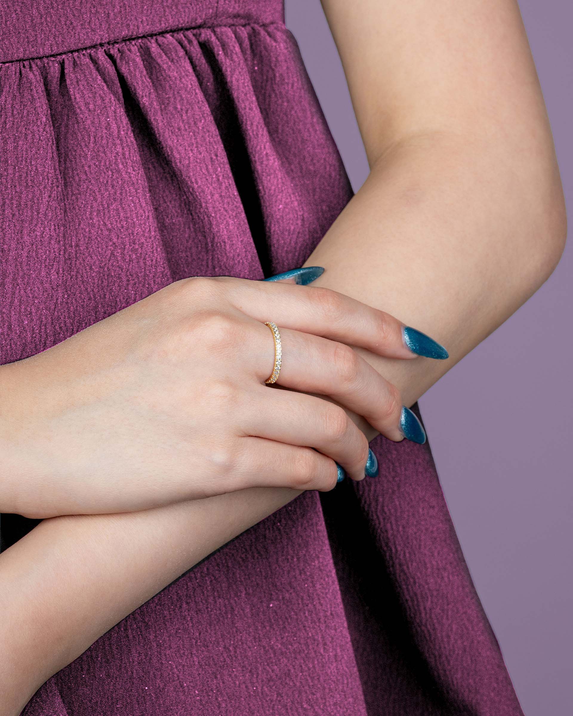 Stacey Eternity Ring in Gold - Diamond