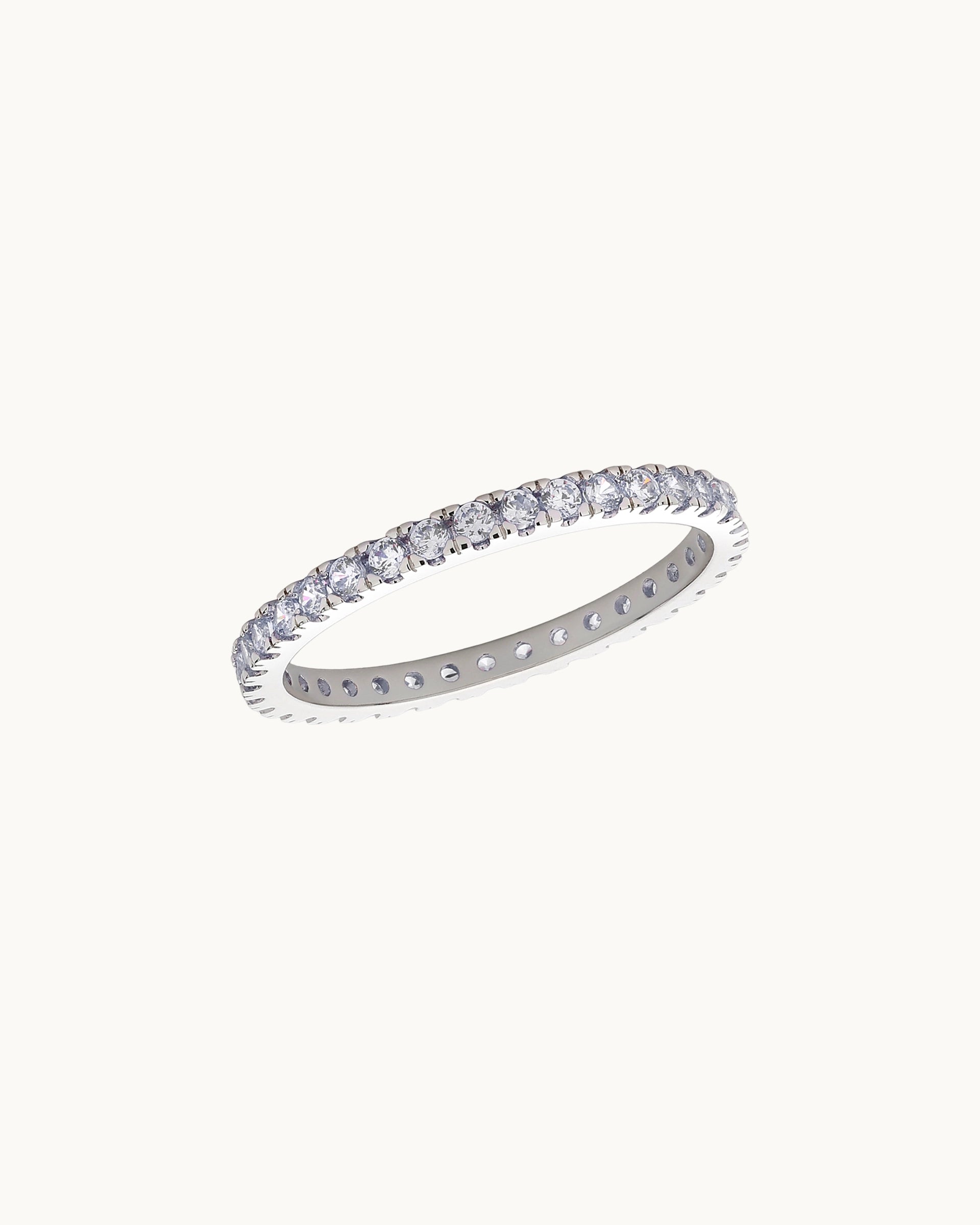 Stacey Eternity Ring in Silver - Alexandrite