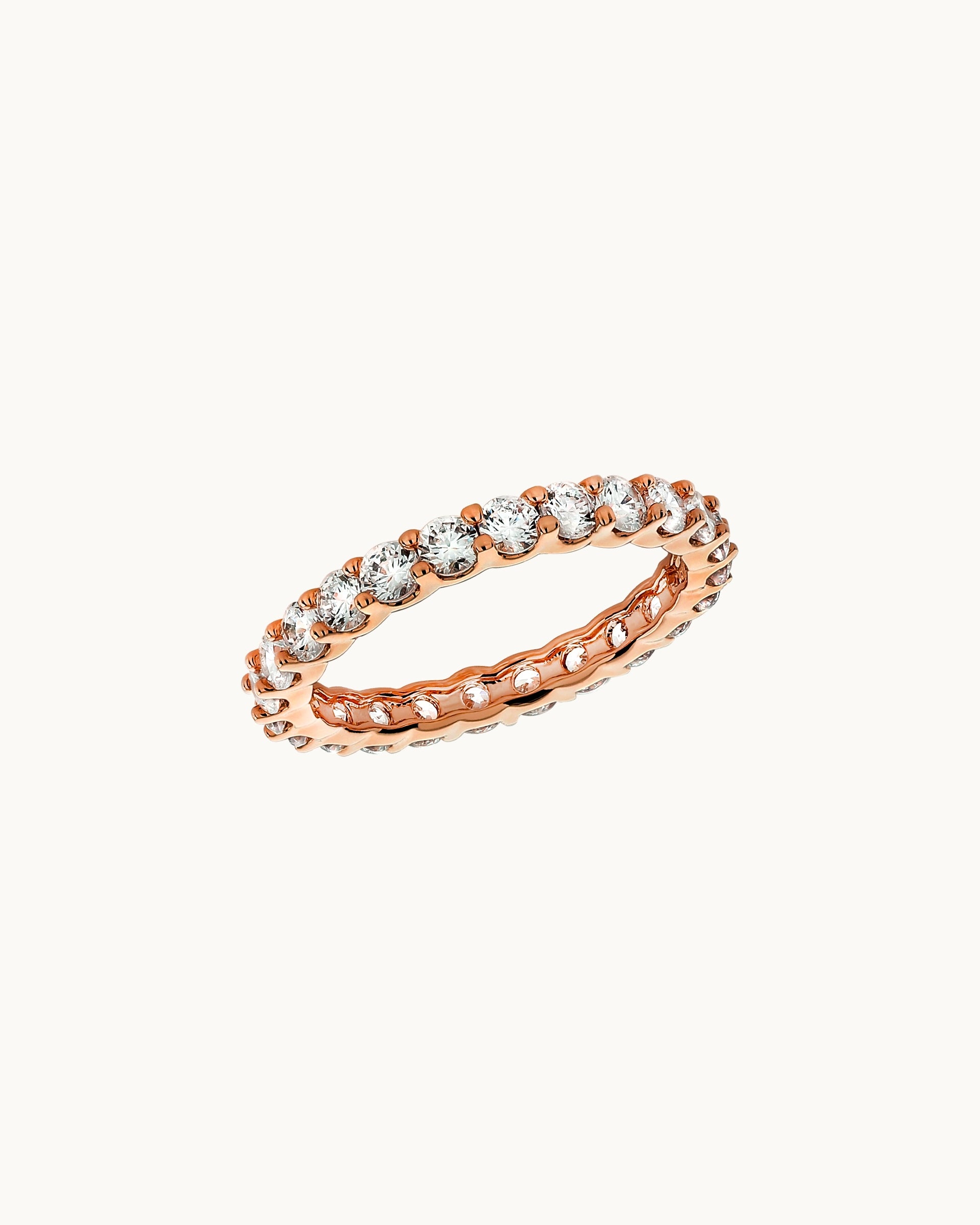 Celestine Eternity Ring in Rose Gold - Diamond