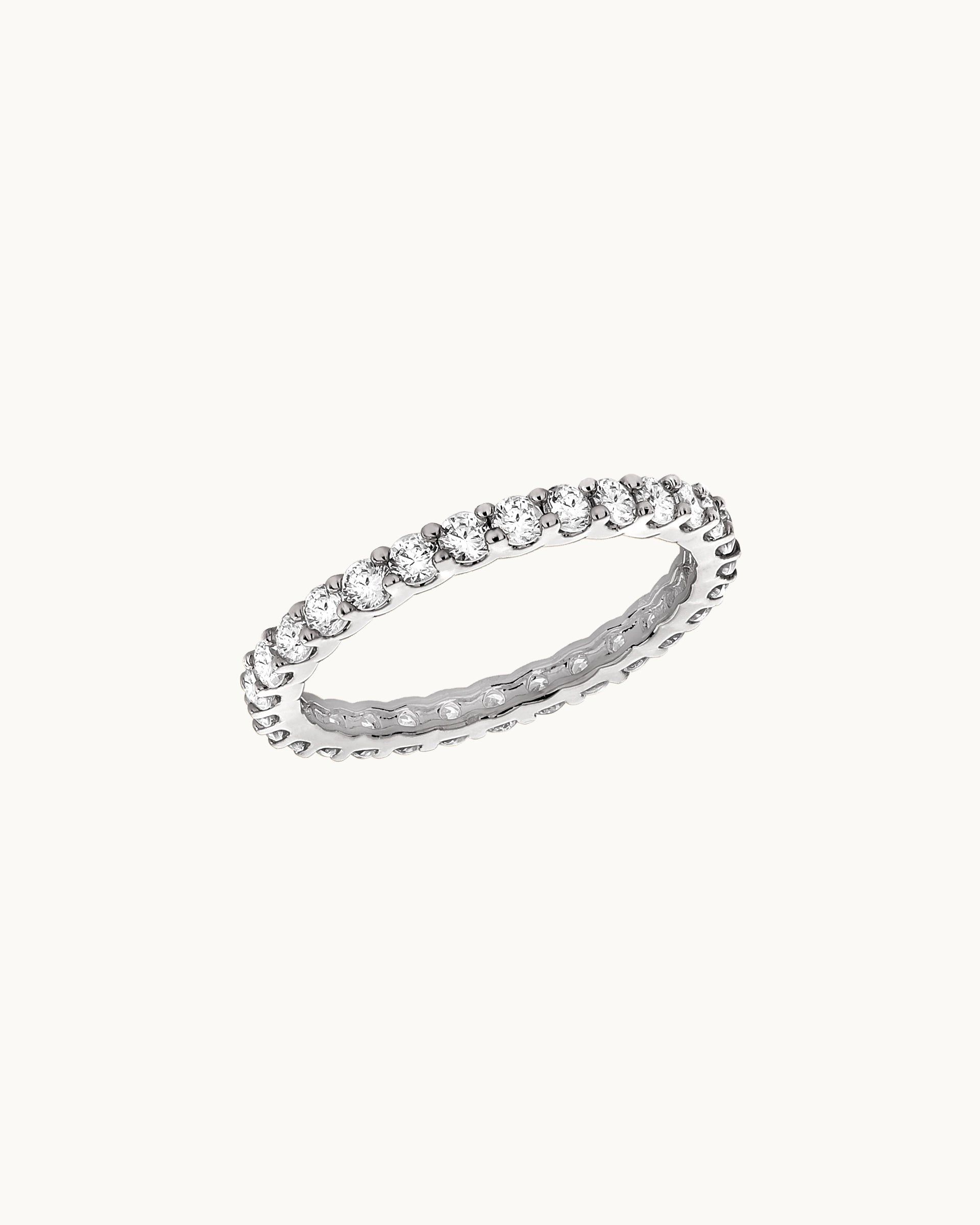 Moxie Eternity Ring in Silver - Diamond