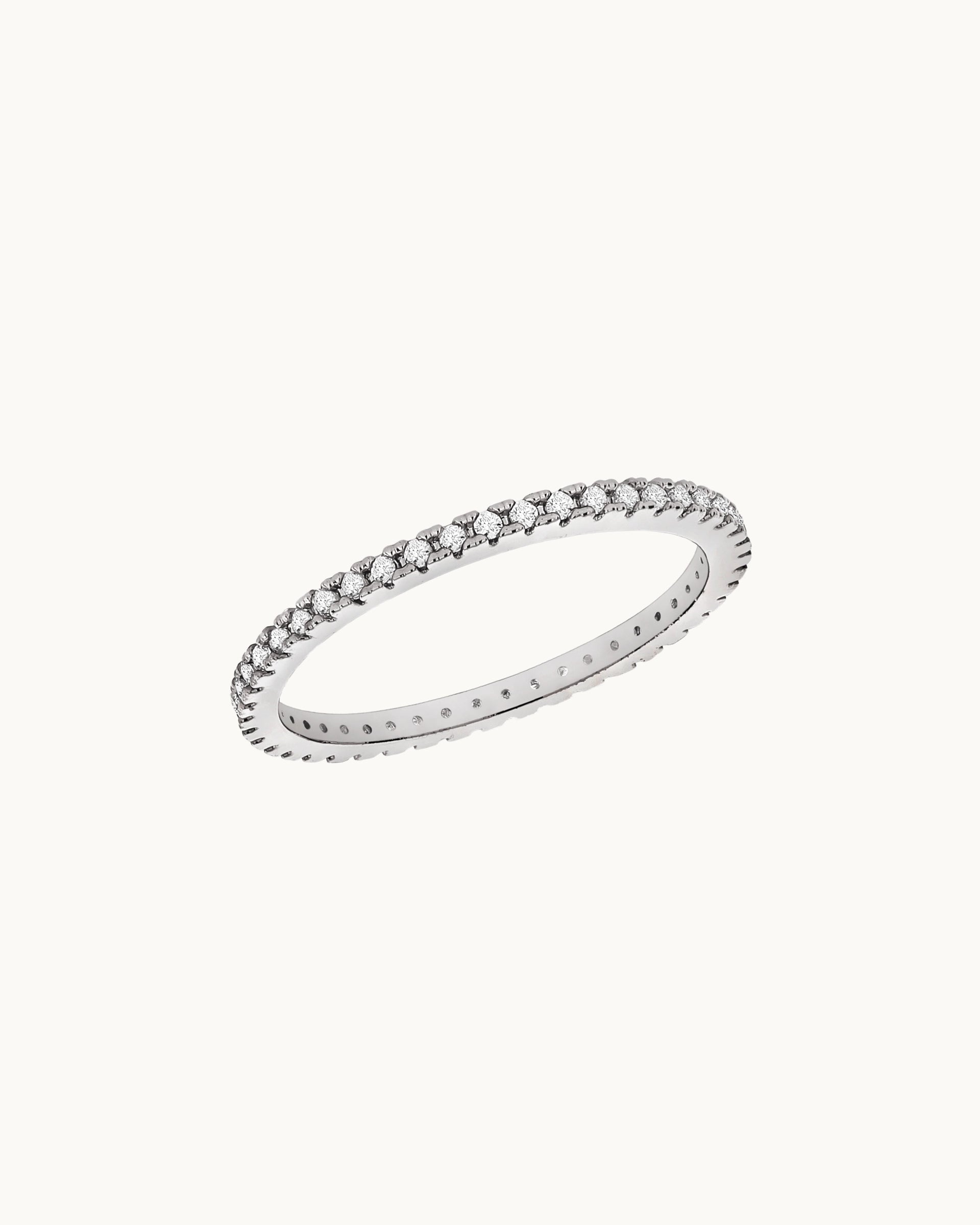 Rica Eternity Ring in Silver - Diamond