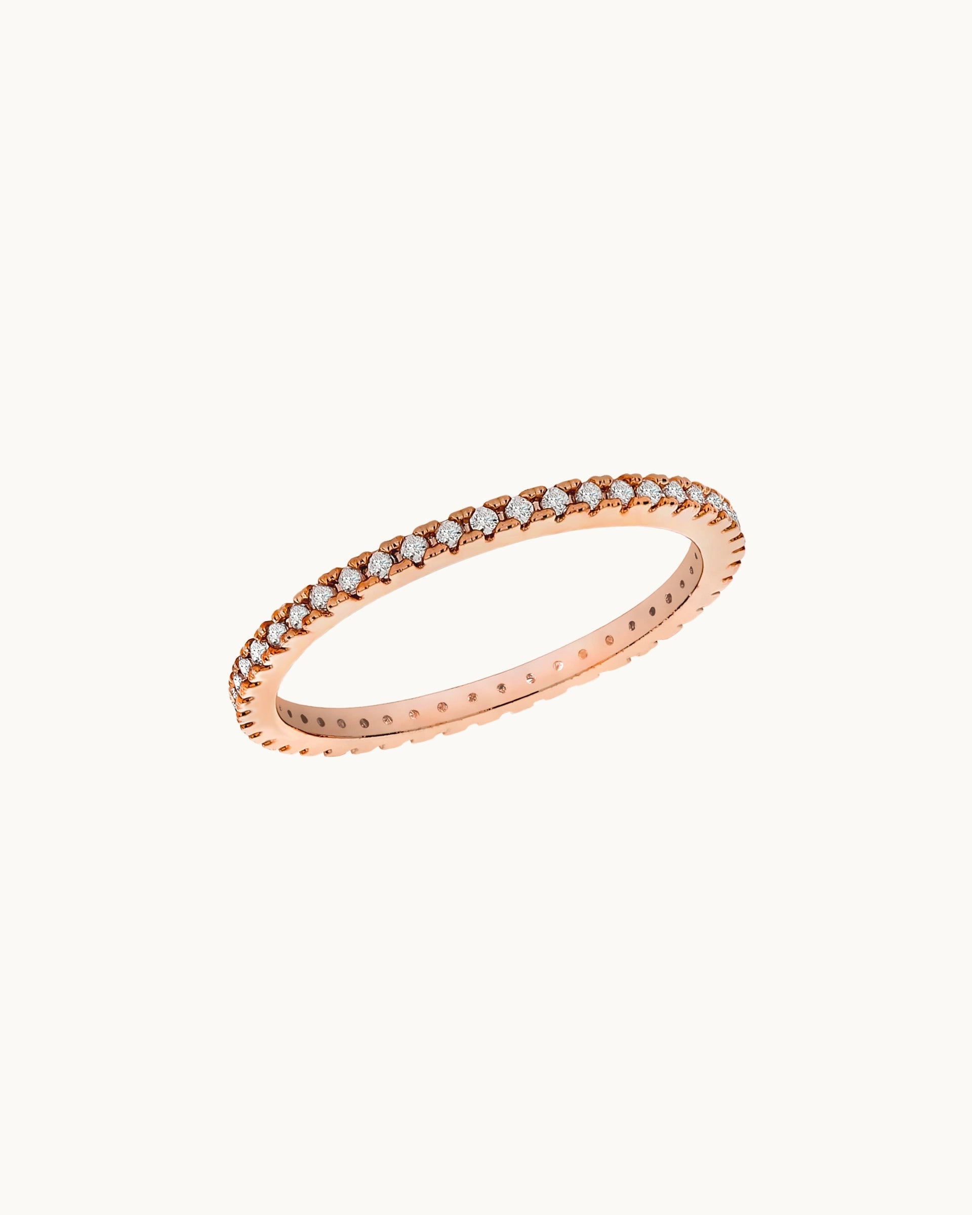 Rica Eternity Ring in Rose Gold - Diamond