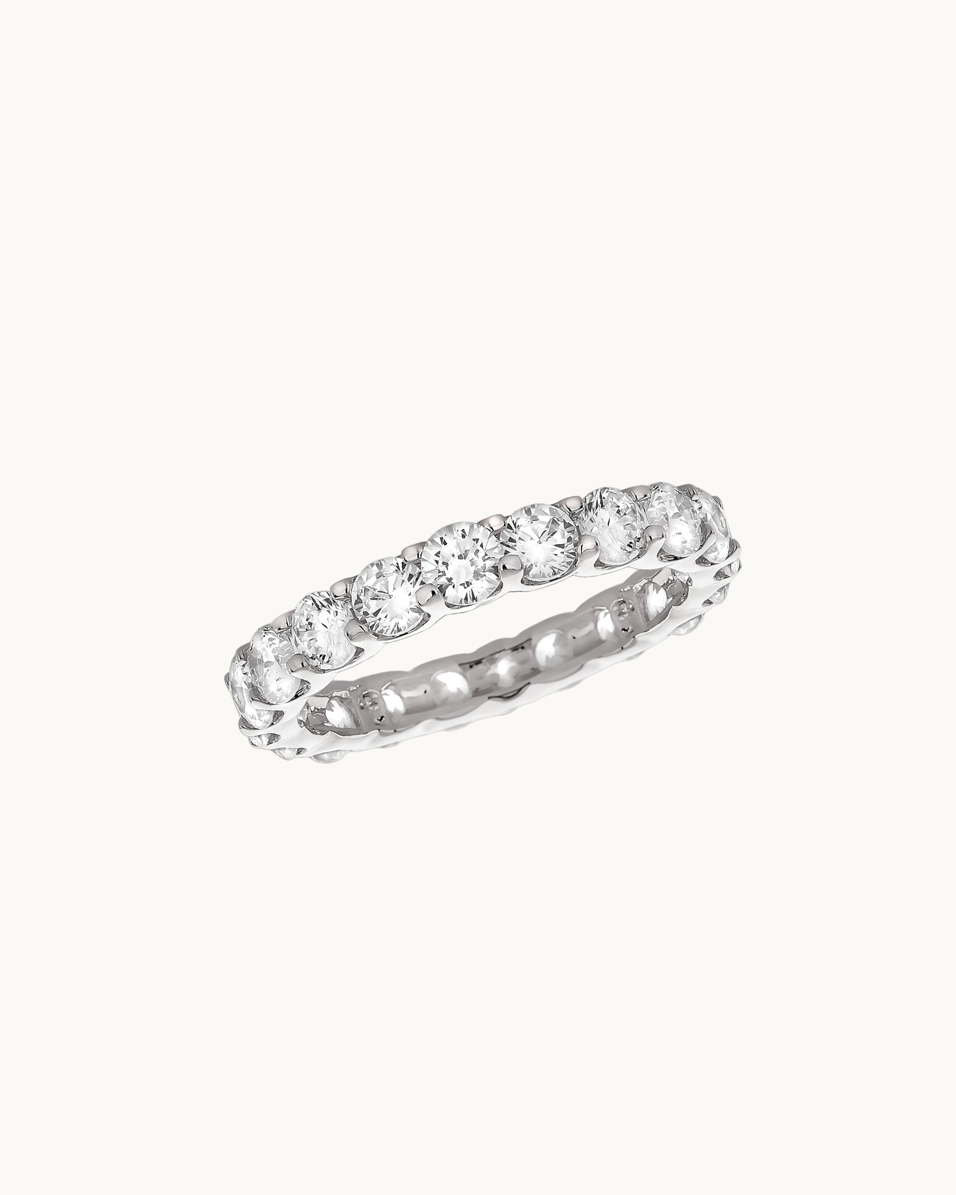 Alexis Eternity Ring in Silver - Diamond