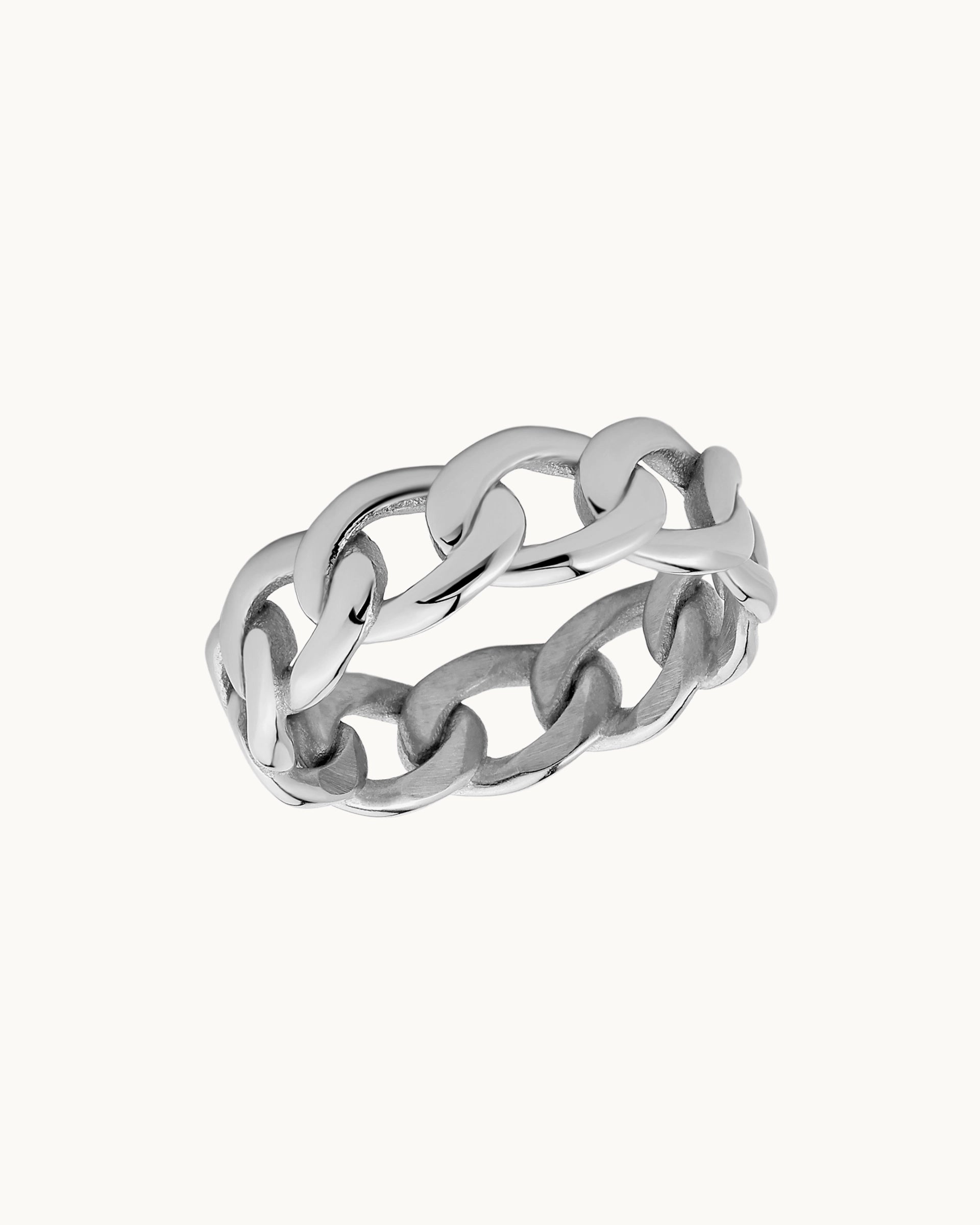 Shayna Chain Ring in Silver
