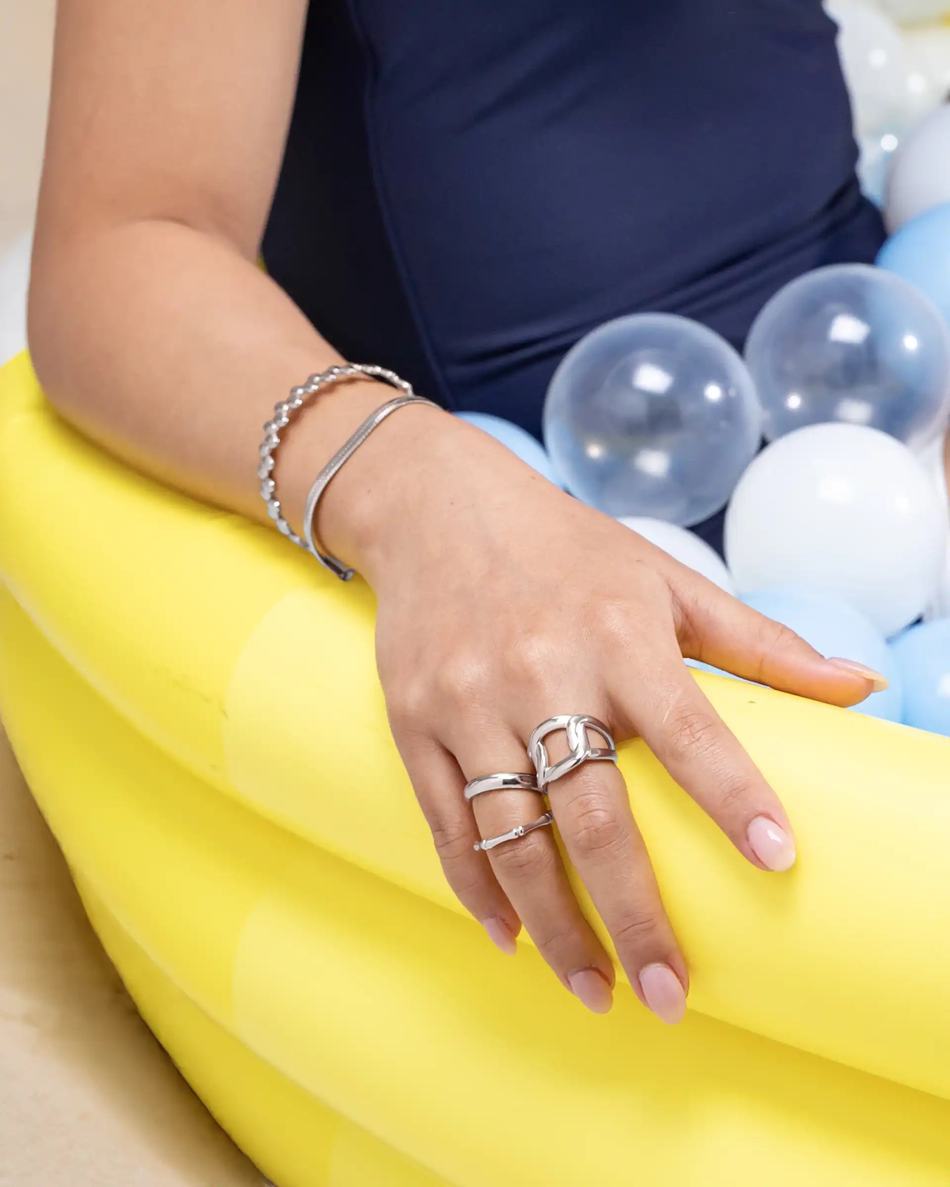 Raegan Bamboo Ring in Silver