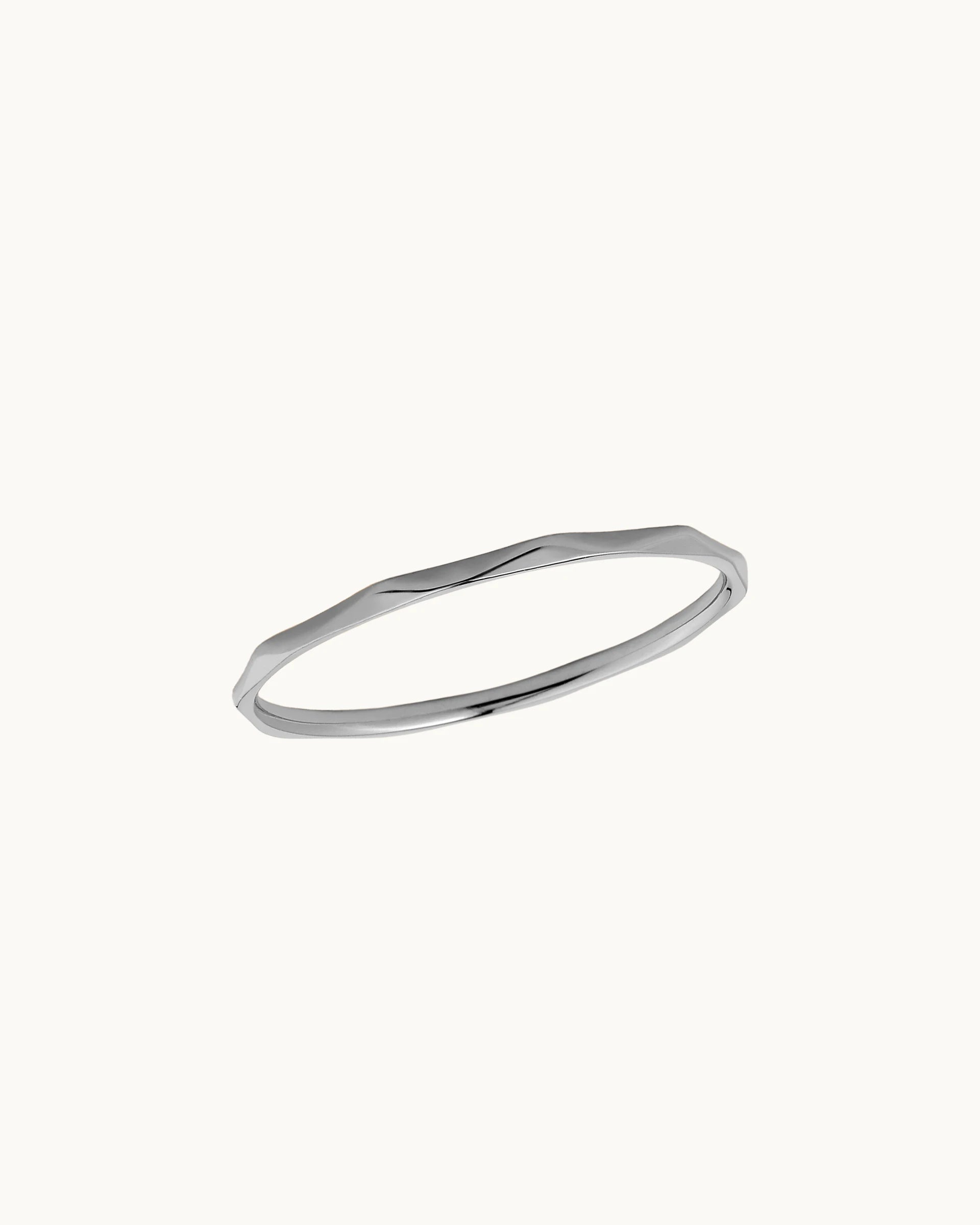 Lily Faceted Ring in Silver