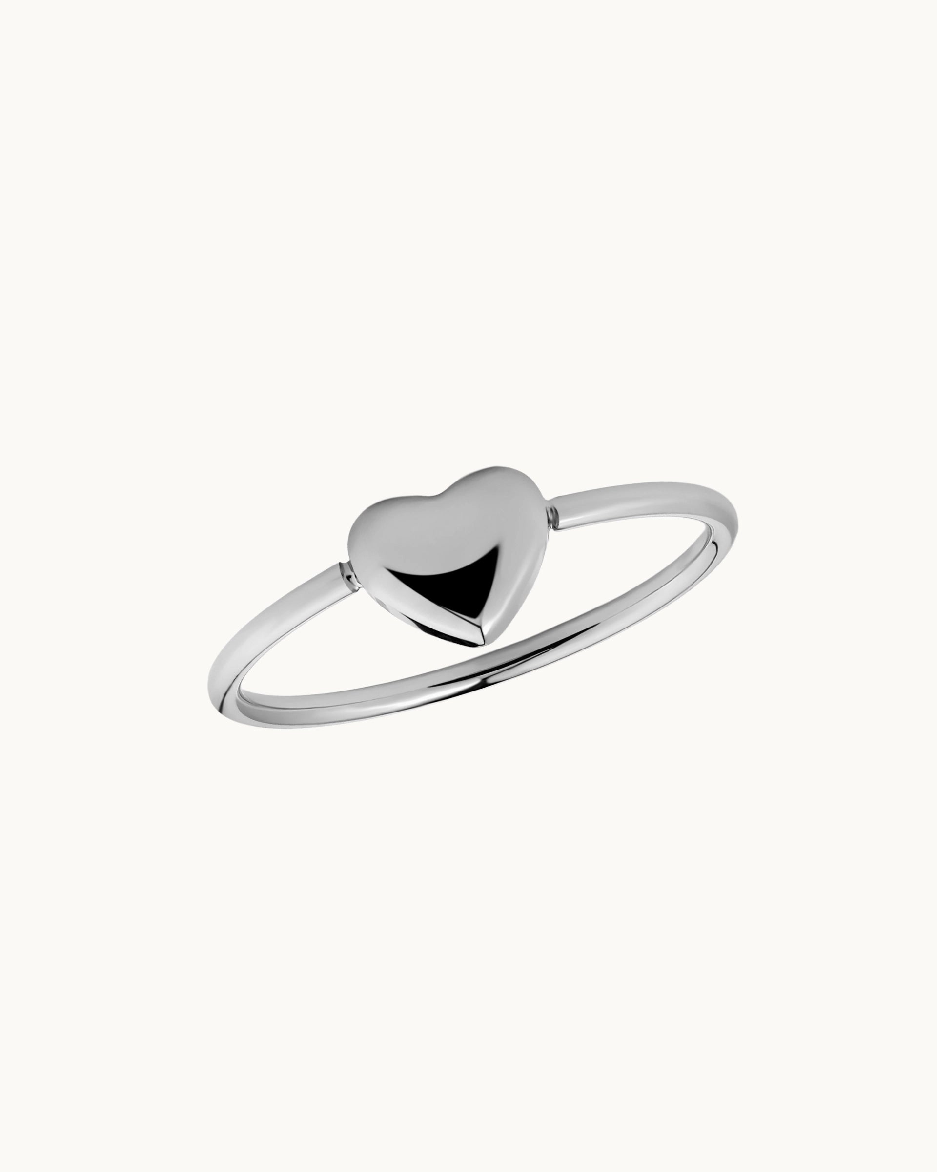 Veronica Heart Ring in Silver