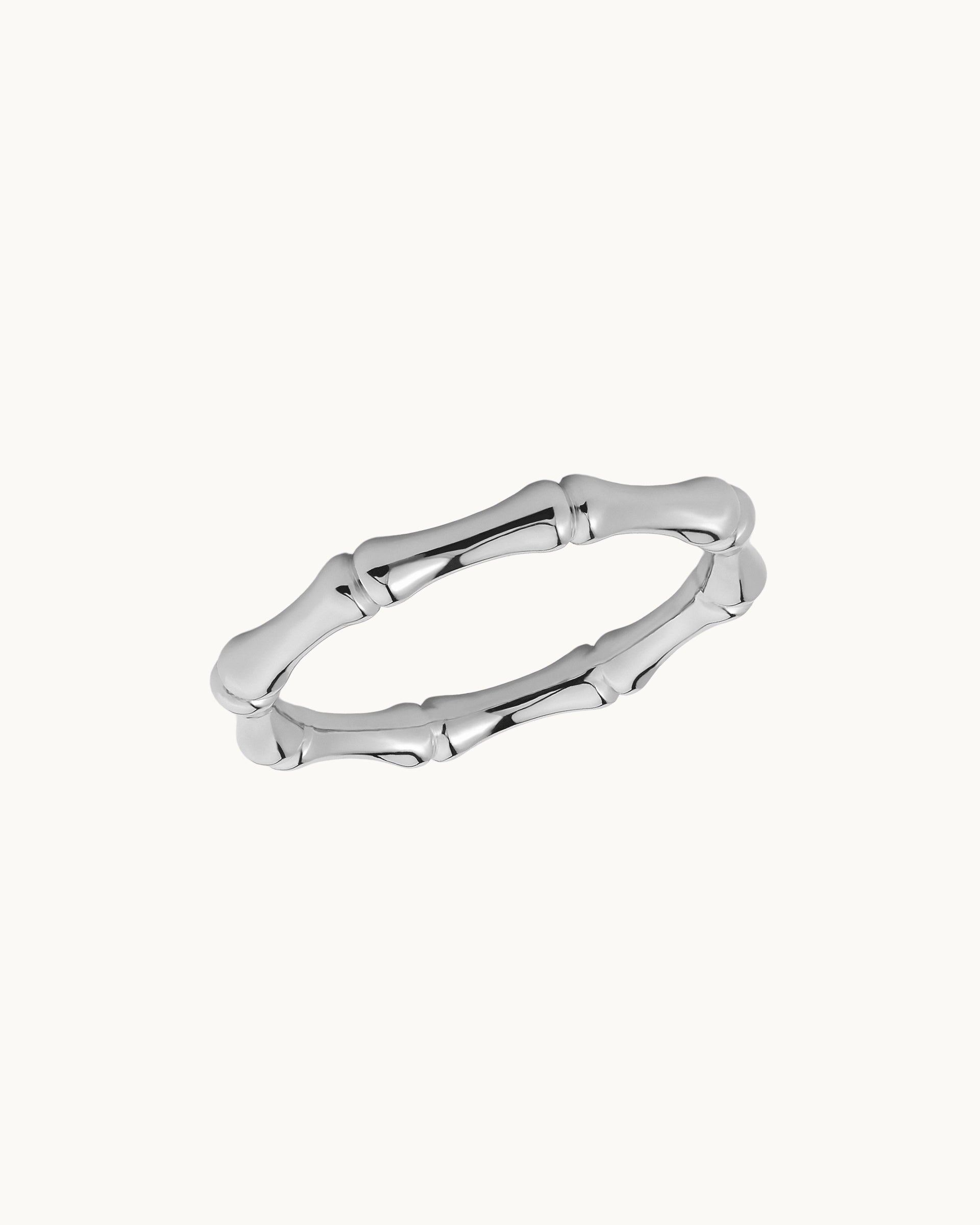 Raegan Bamboo Ring in Silver