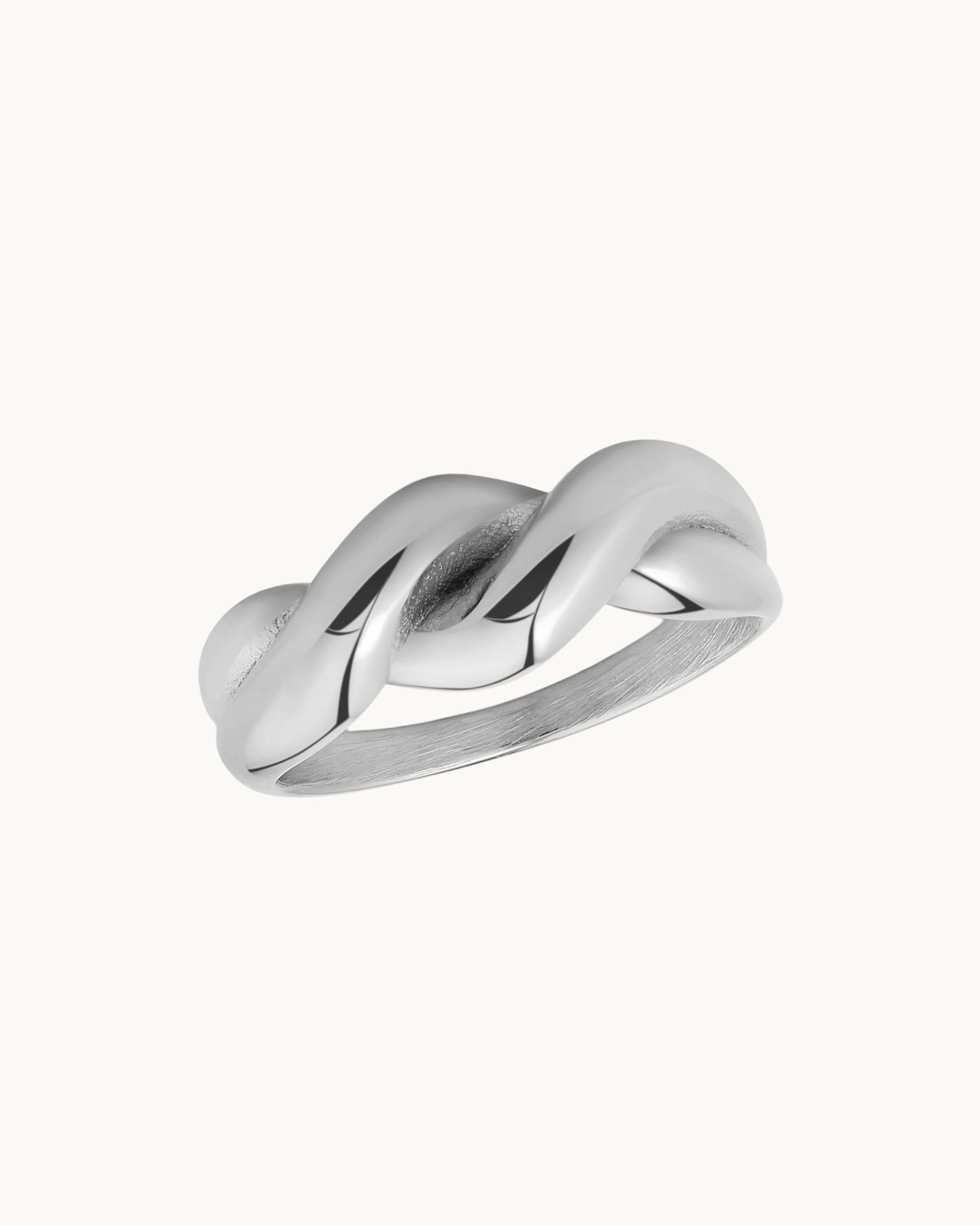 Kaley Twisted Ring in Silver