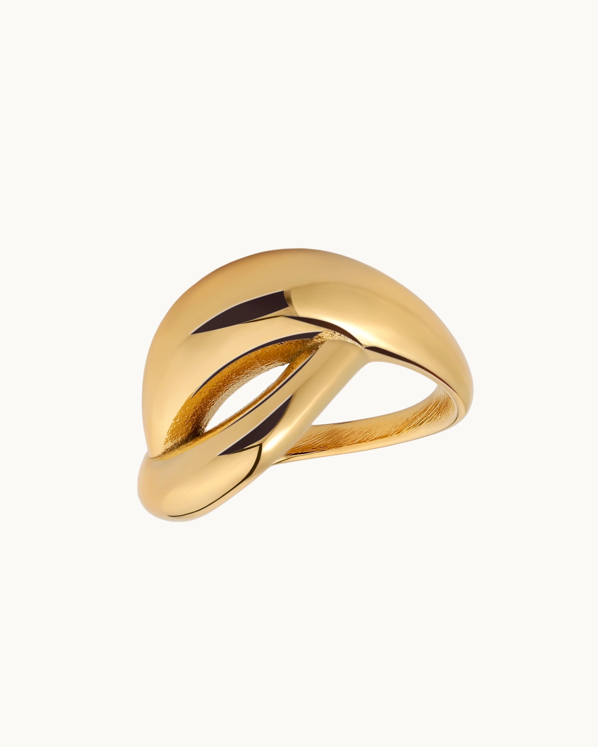 Aliza Curve Ring in Gold