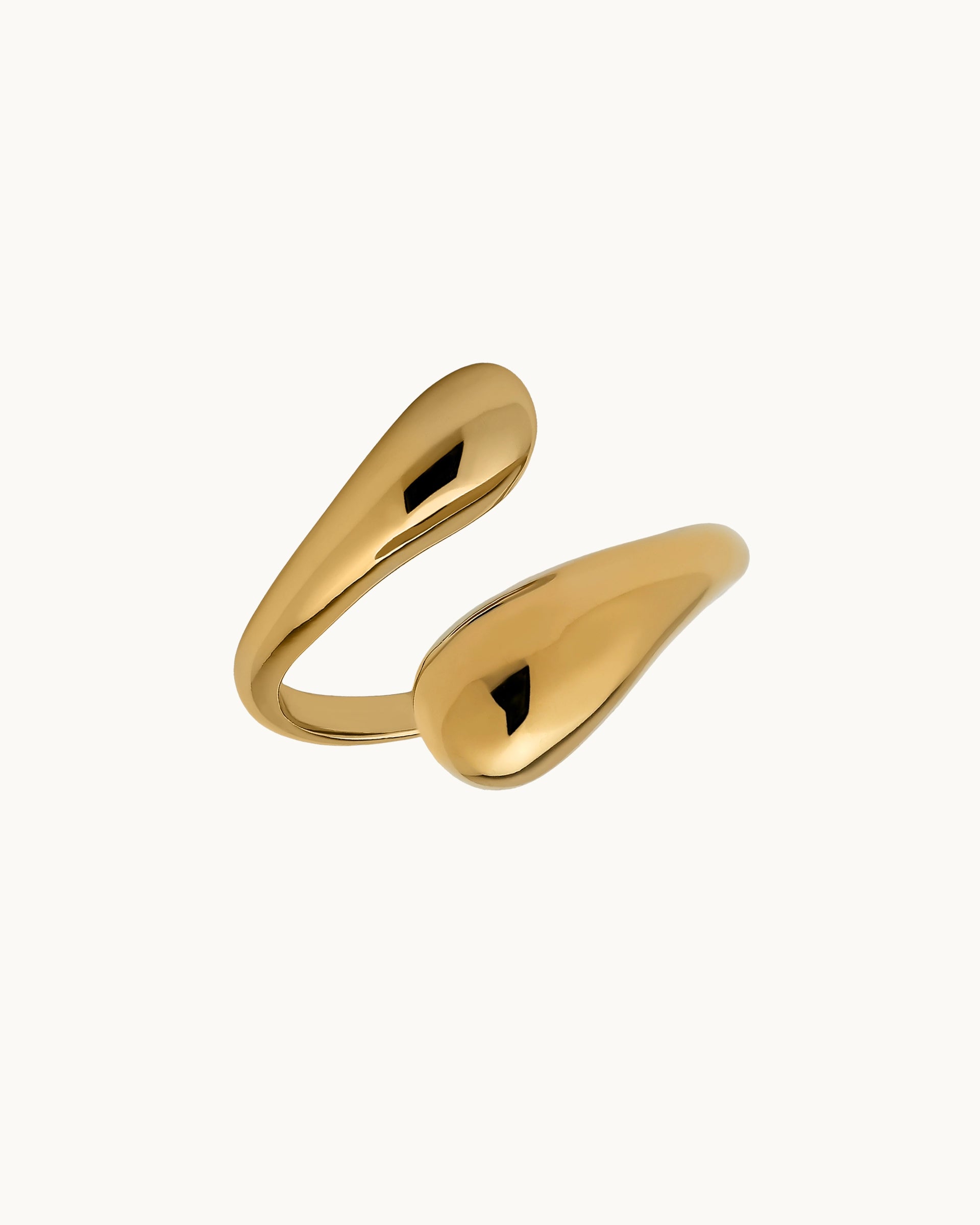 Imelda Teardrop Open Ring in Gold