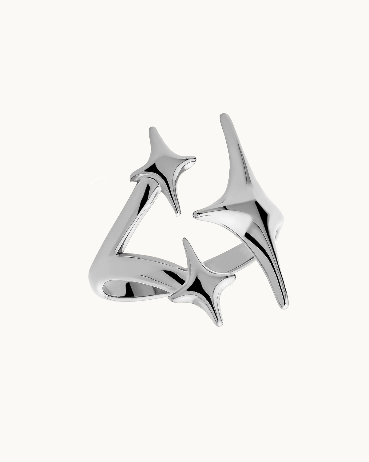 Rayven Scattered Star Ring in Silver