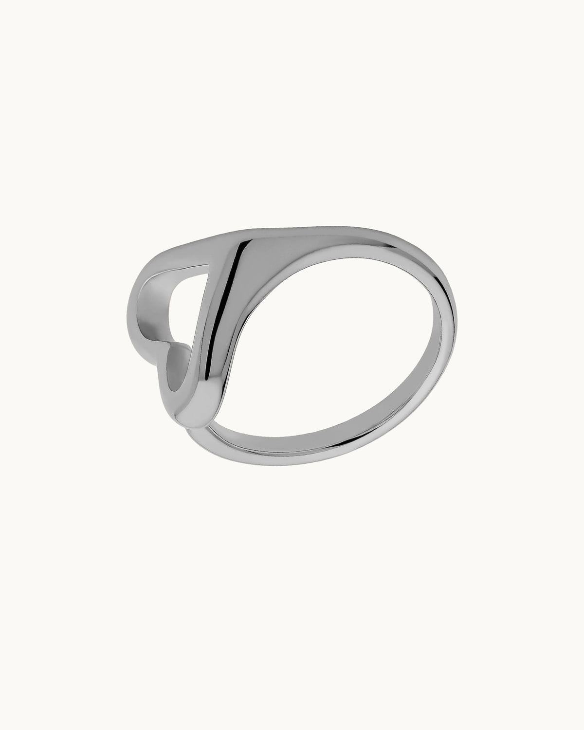 Rayna Open Heart Ring in Silver
