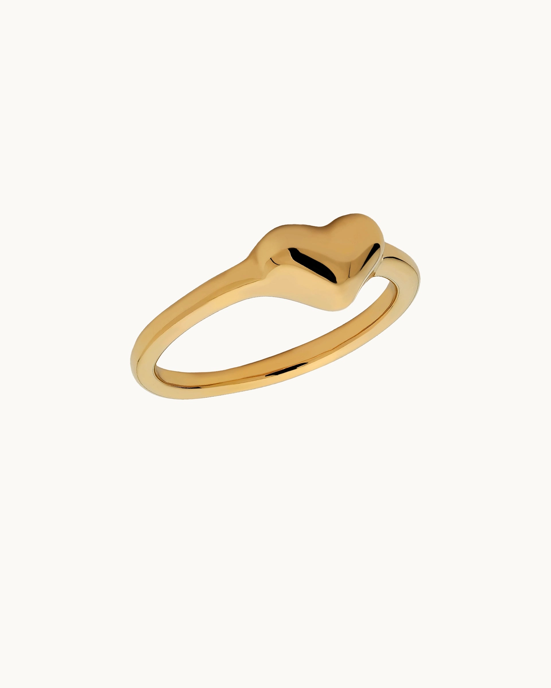 Cheryl Puffy Heart Ring in Gold