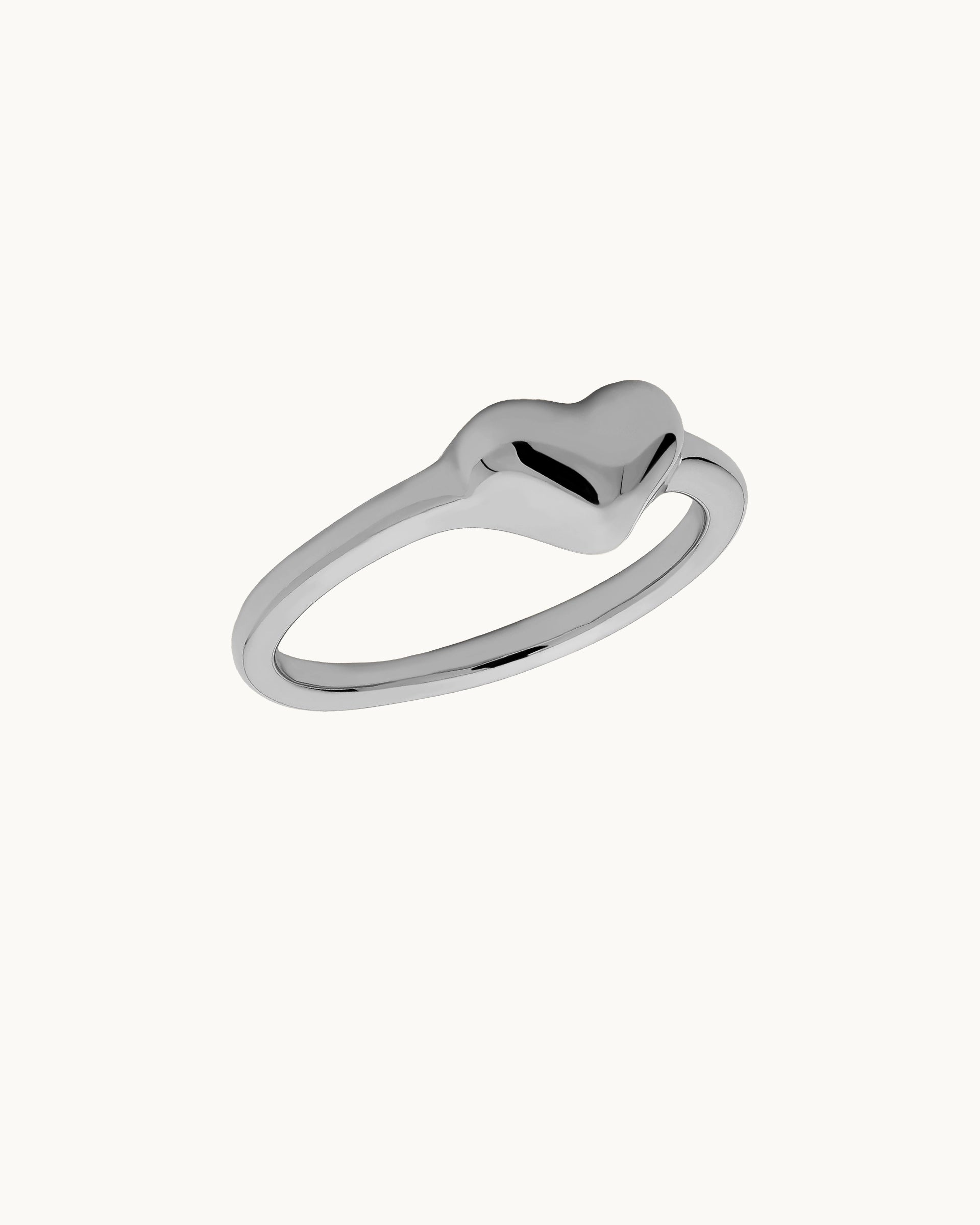 Cheryl Puffy Heart Ring in Silver