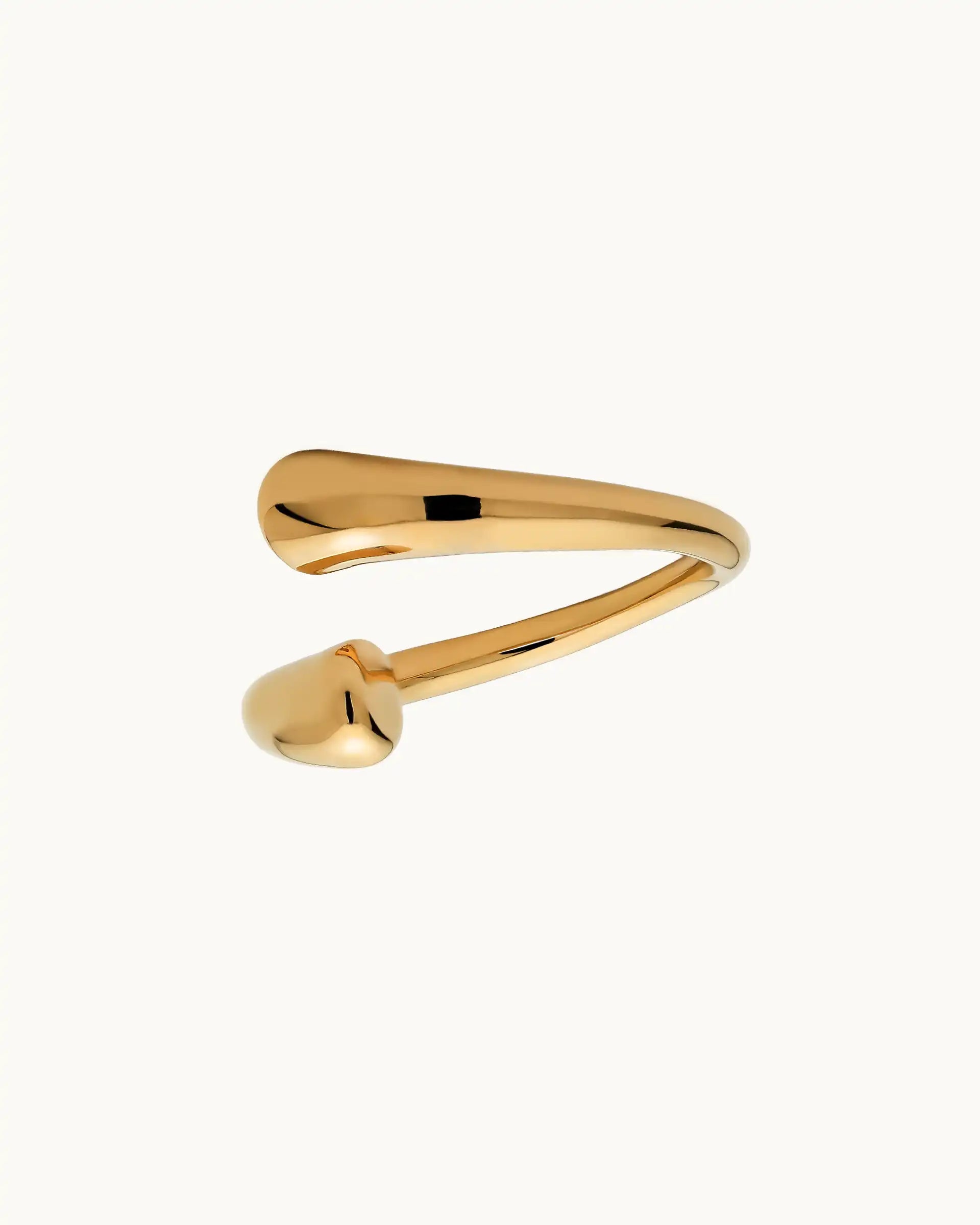 Zinnia Fluid Open Ring in Gold