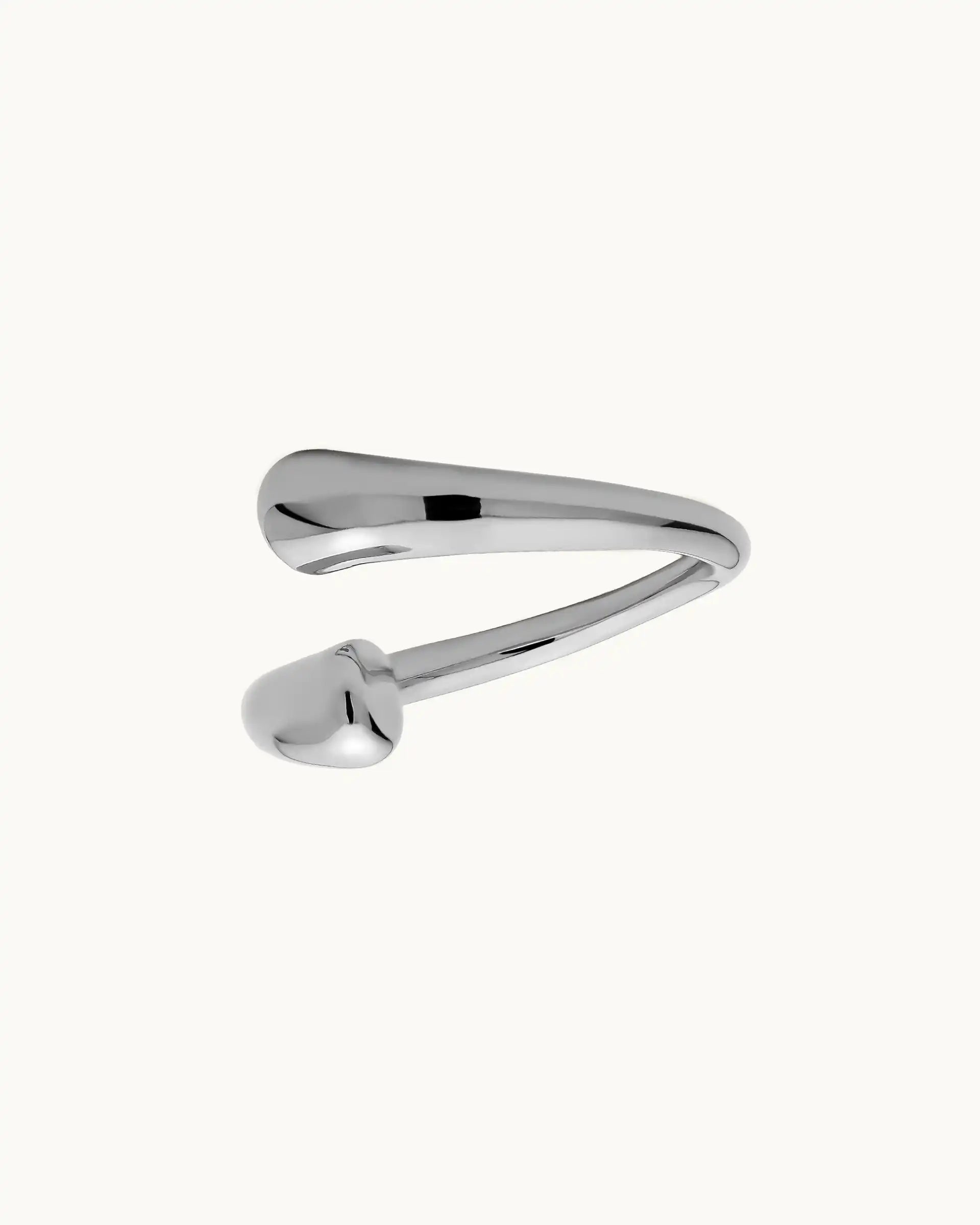 Zinnia Fluid Open Ring in Silver