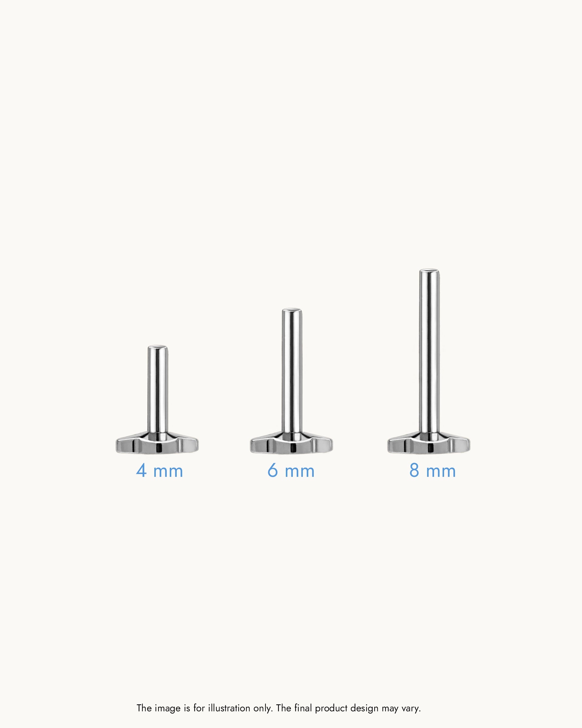Flatback Posts in Silver - 8mm (Pair)